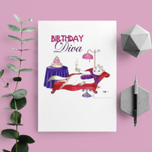 Birthday Diva Birthday Card