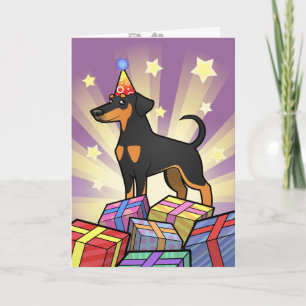 Birthday Doberman Pinscher (floppy ears) Card