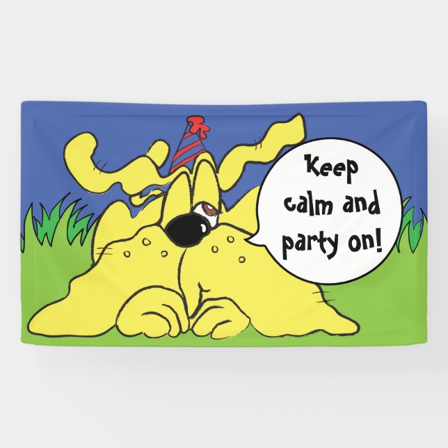 Birthday Dog HUH! Personalise Banner (Horizontal)