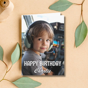 Birthday Dog Pilot Aviator Sunglasses Plane Funny Card