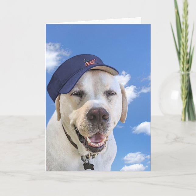 Birthday Dog With Hat Card (Front)