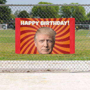 BIRTHDAY DONALD TRUMP PARTY BANNER