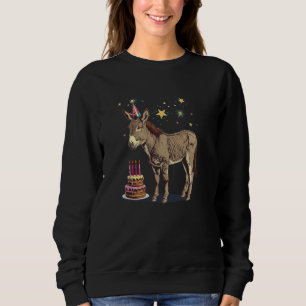 Birthday Donkey Party with funny Hat Costume Sweatshirt