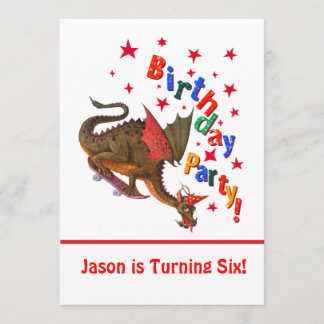 Birthday Dragon Invitation