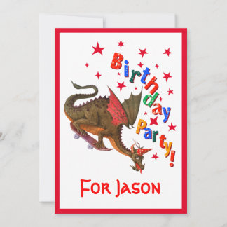 Birthday Dragon Invitation