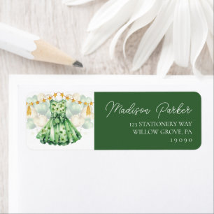 Birthday Dress St Patrick's Day Return Address Label