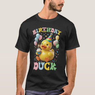 Birthday Duck Yellow Rubber Duckie Celebration Par T-Shirt