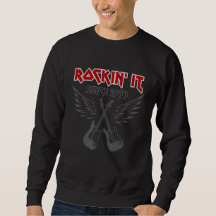 Birthday Electric guitar Rock Hard guitarist born Sweatshirt