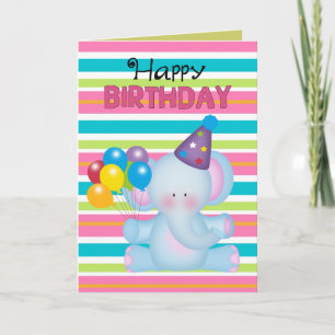 Birthday Elephant Animal Greeting card
