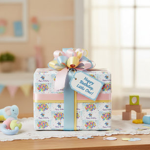 Birthday elephant  wrapping paper