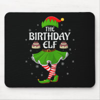 Birthday Elf Christmas Family Girls Women Elf Squa