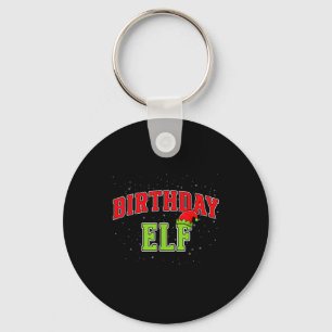 Birthday Elf Christmas Family Matching Group Xmas Key Ring