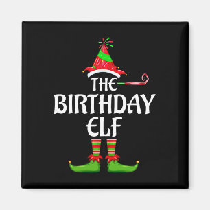 Birthday Elf Matching Family Group Christmas Party Magnet