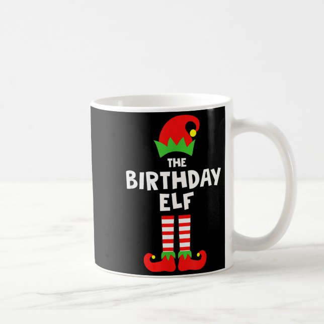 Birthday Elf Matching Group Family Holiday Christm Coffee Mug (Right)