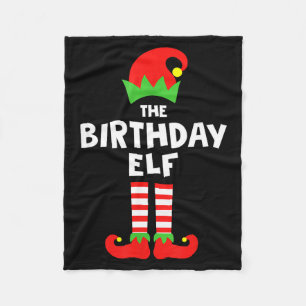 Birthday Elf Matching Group Family Holiday Christm Fleece Blanket