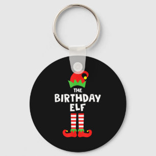 Birthday Elf Matching Group Family Holiday Christm Key Ring