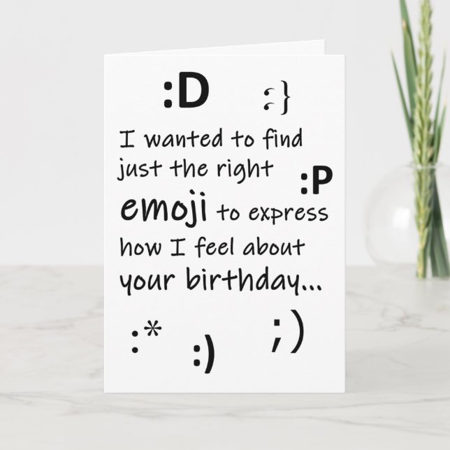 Birthday emoji card (Front)
