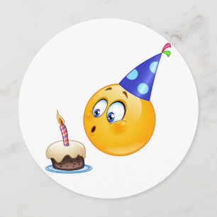 birthday emoji Invitation Circle