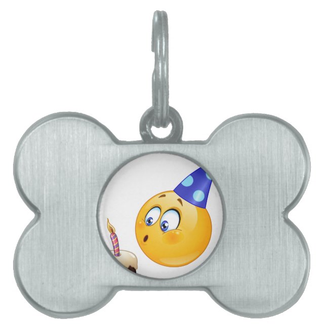 birthday emoji pet tag (Front)