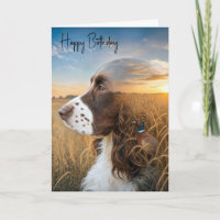 Birthday English Springer Spaniel and Pheasant