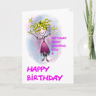 Birthday Fairy wishing you a Happy Birthday Card