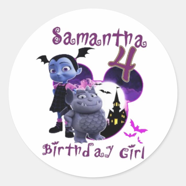 Birthday Family  Classic Round Sticker (Front)