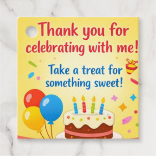 Birthday Favour Tag Printable