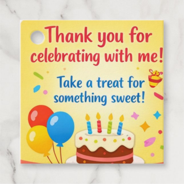Birthday Favour Tag Printable (Front)