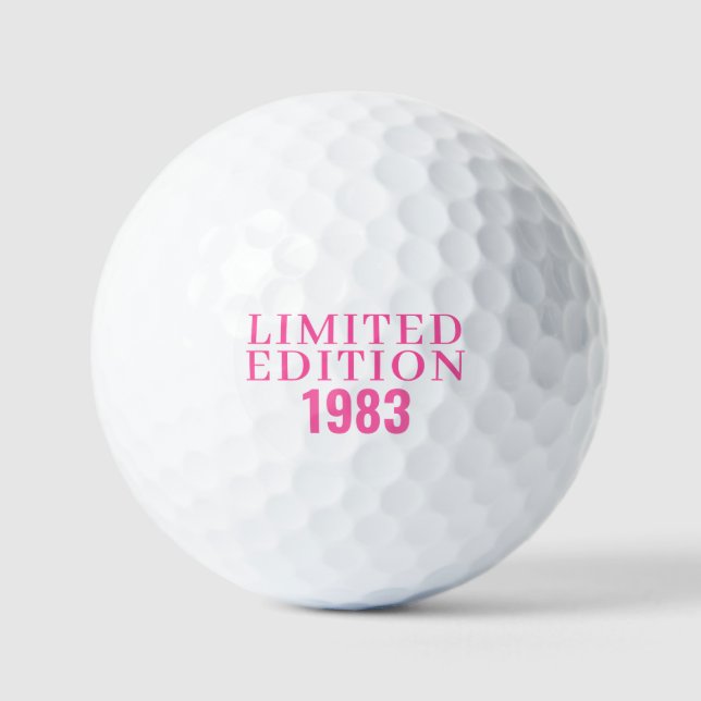 Birthday Female Golfer Funny 40th happy Forty Pink Golf Balls (Front)