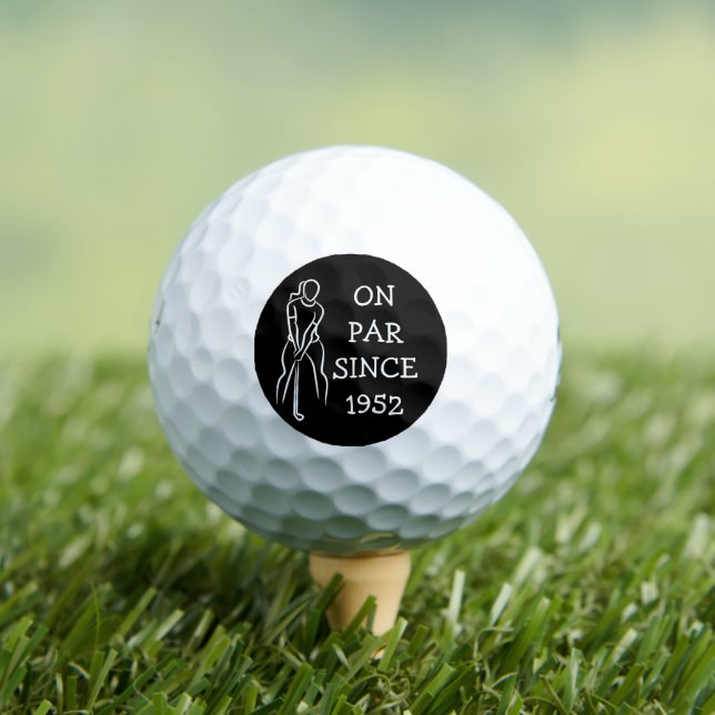 Birthday Female Golfer Funny 70th happy Par Golf Balls (Insitu Tee)