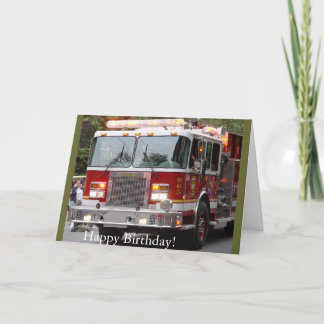 Birthday Fire Engine Card