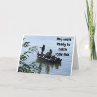 BIRTHDAY FISHING WITH *UNCLE* CARD