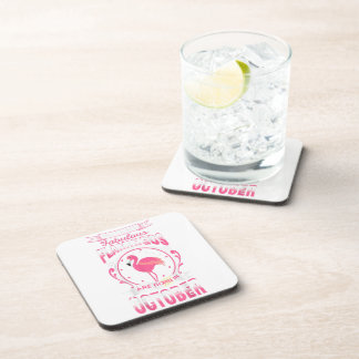 Birthday Flamingo Hard Plastic Coaster