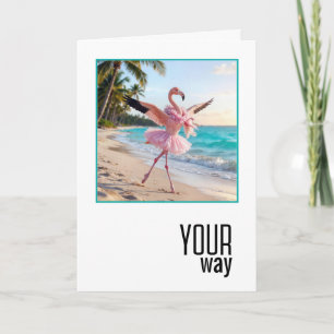 Birthday Flamingo Wearing Pink Tutu Card
