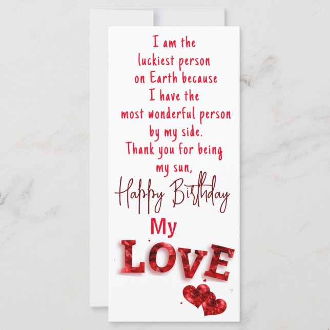 Birthday Flat Card (Front)