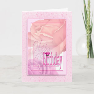 Birthday floral flower wishes for women card
