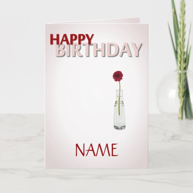 Birthday Flower Card (Front)