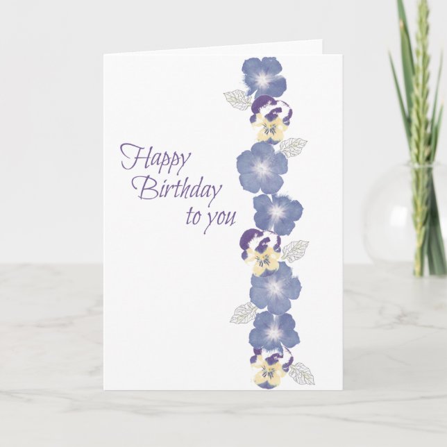 Birthday Flowers Card (Front)
