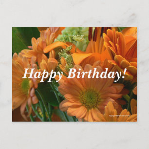 Birthday Flowers Postcard