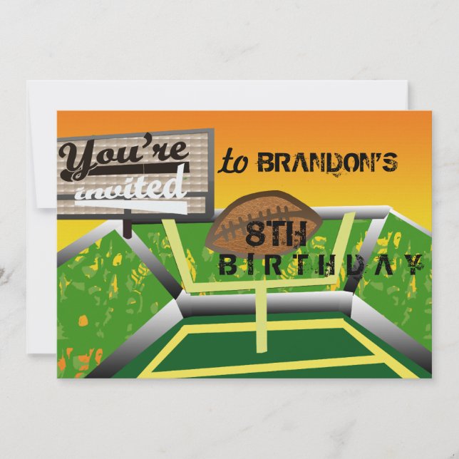 Birthday football invitation (Front)