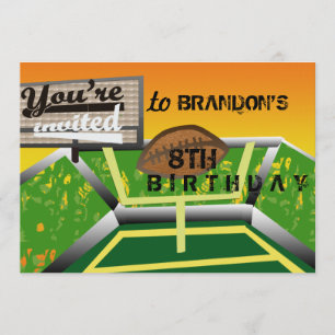 Birthday football invitation