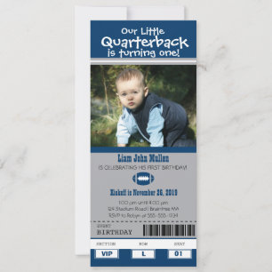 Birthday Football Ticket Invitation