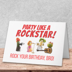 Birthday for Brother Fun Veggies Love Music Blank Card