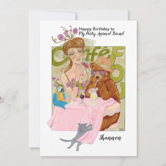 Birthday for Female Friend  Animal Lover Card
