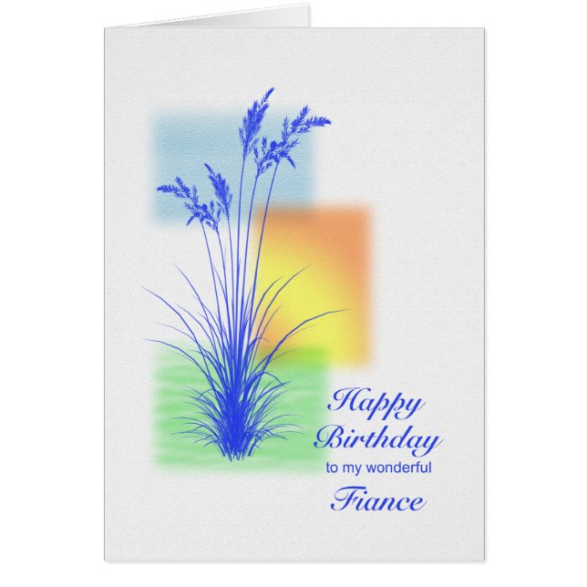 Birthday for Fiance, grasses scene (Front)
