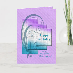 Birthday for foster dad, modern and chic card