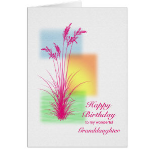 Birthday for Granddaughter, grasses scene