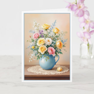 Birthday for Her Bouquet of Roses & Wildflowers Card