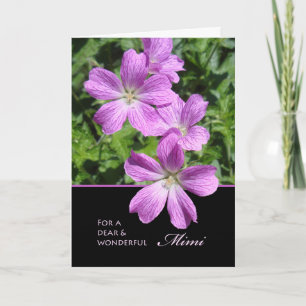 Birthday for Mimi, Cranesbill Geraniums Card