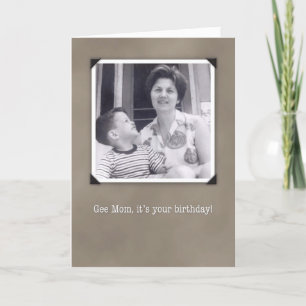 Birthday for Mum, Humourous Vintage Photo Card